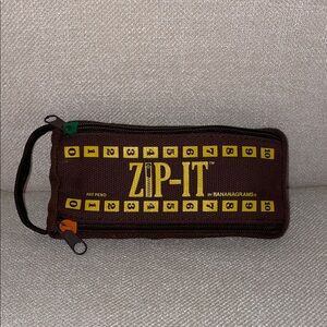 Banana Republic Brown Zip-It Word Game